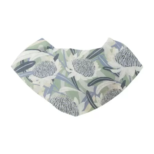 Bandana Bibs – Linen – Waratah Blue