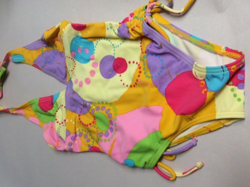 Cupid Girl Rainbow Dots One Piece Swimmers (Last one left size 2)