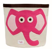 3 Sprouts - Storage Bin - Elephant (Pink) 