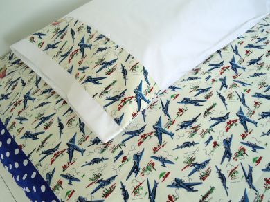 Airplane Single Duvet Cover and Pillow Slip Set