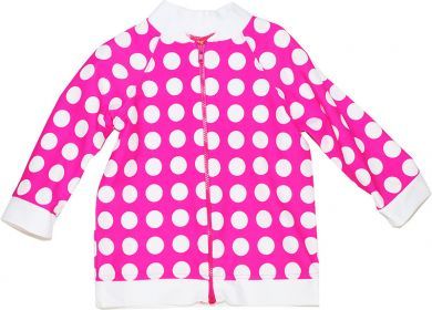 Cupid Girl Pink Dot Long Sleeve Rashie UPF 50+ (Size 00 to 4)