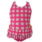 Cupid Girl Dot and Frill One Piece Swimmers (Size 00 to 2)