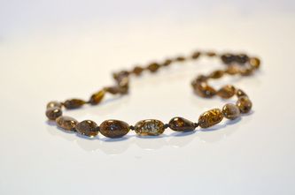 Grace & Favour Baby Bracelet/Anklet - Green Amber