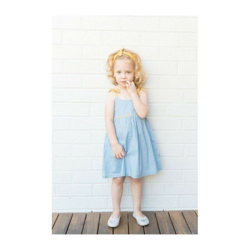 Love Henry Daisy Eden Strappy Dress - Blue Spot (Last Sizes 7 and 8 )