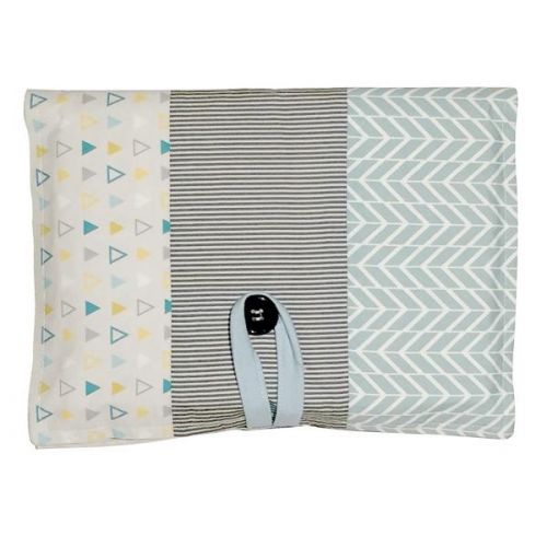 Love Henry Tribal Aqua Nappy Wallet Gift Set with swaddle and washers 