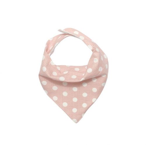 Love Henry Indigo Pink and White Spot Dribble Bib - Bandana Bib