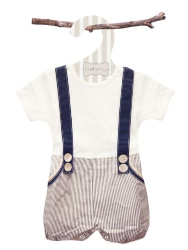 Love Henry Digby Boys Navy Playsuit (only 000 left) 