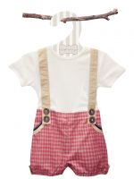 Love Henry Digby Boy Playsuit Red (only 000 left)
