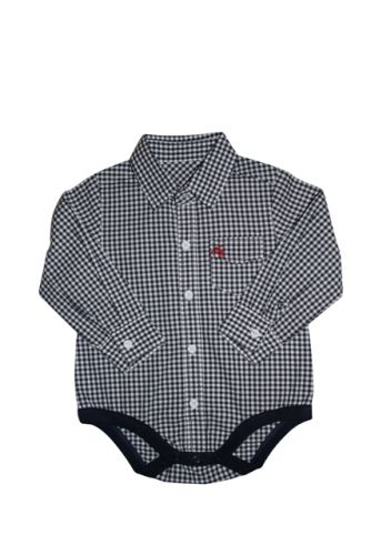 Love Henry Austin Check Shirt Romper - Navy