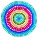 O.B. Designs Round Crochet Baby Blanket/Rug - Rainbow