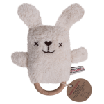 RETIRED Betsy the Bunny Dingaring Teething Toy Rattle - Cream