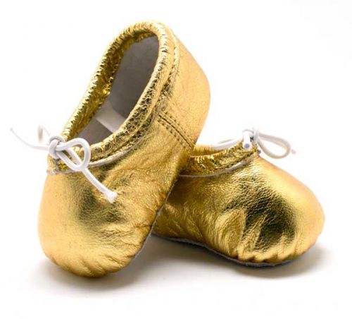 Pitter Patter Soft Sole Baby/Toddler Ballet Shoes - Gold Dust (XL)