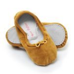 Pitter Patter Soft Sole Baby/Toddler Ballet Shoes - Caramel Suede (M, L, XL)