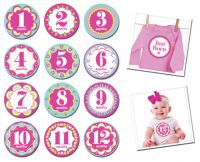 Sticky Bellies Kaleidoscope Cutie - Milestone Stickers 0-12 months 