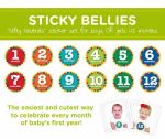 Sticky Bellies Nifty Neutrals - Milestone Stickers 0-12 months