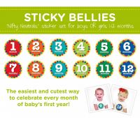 Sticky Bellies Nifty Neutrals - Milestone Stickers 0-12 months