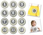 Sticky Bellies Patterned Peanut - Milestone Stickers 0-12 months