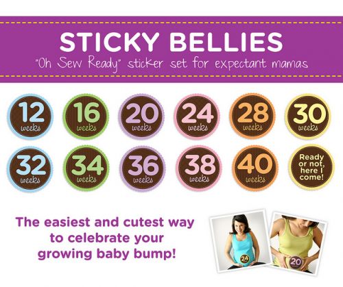 Sticky Bellies Oh Sew Ready Maternity - Milestone Stickers 12-40 Weeks