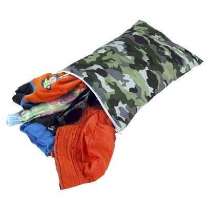 Itzy Ritzy Travel Happens Sealed Medium Wet Bag - Camo