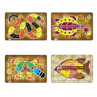 Australian Aboriginal Art Puzzles - Single