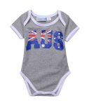 Aus Grey Bodysuit  - Australian Baby Outfit