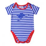 Aussie/Australia Kangaroo Blue Striped Bodysuit