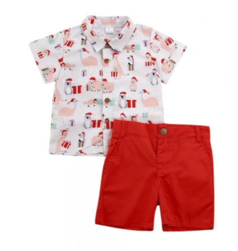 Aussie Christmas Shorts and Shirt Set (Ages 2 to 5)