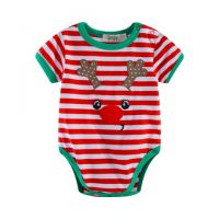 Stripey Reindeer Bodysuit Baby Christmas Outfit (Sizes 000 to 0) 