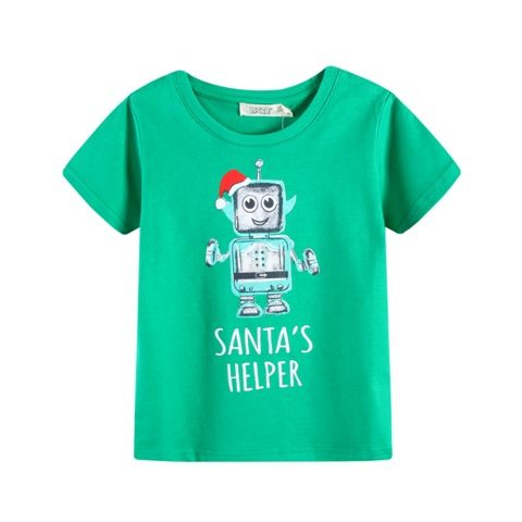 Santa's Helper Christmas Robot T-Shirt (Size 0 to 2)