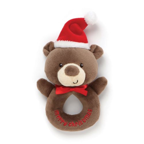 Christmas Ring Rattle - Santa Bear