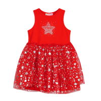 Sparkly Red & Silver Star Tutu Dress (only Size 4 yrs left)