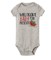 Will Trade Baby For Presents Christmas Onesie (Near Perfect)