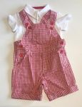 Red Checked - Overalls - Baby Christmas Outfit