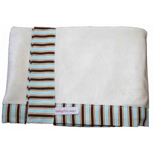 Peri Choc Babychic Bamboo Velour Pram Blanket