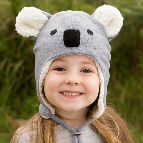 Koala Fleecy Beanie (sizes to suit 0 months to 12 years)