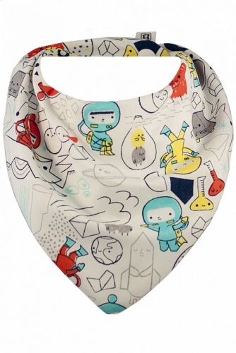 Bibska Bib - Spaceman (Organic Cotton Bamboo) - Dribble/Bandana Bib