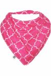 Bibska Bib - Pink Trellis - Dribble/Bandana Bib