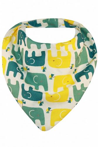 Bibska Bib - Elephant March - Dribble/Bandana Bib (organic cotton/bamboo)