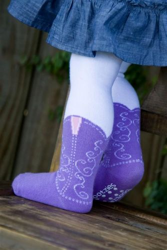 Bootzies - Texas Hold Her Lavender Tights (last size left 6-18mths)