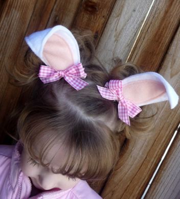 Easter Bunny Rabbit Hair Clips