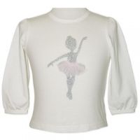 Long Sleeve Ballerina Tee (Size 0 to 2) by Candy Stripes