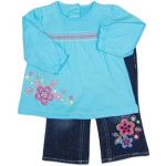 Flower Jeans and Top Set (000 to 0) by Candy Stripes