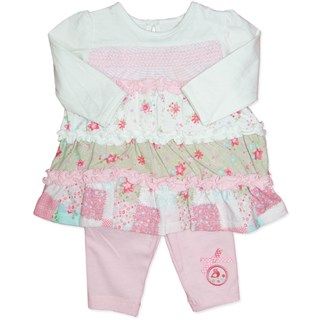 Bird and Frill Top and Pants Two Piece Outfit (size 1) by Candy Stripes