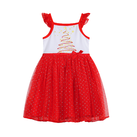 Christmas Tree Layered Dress - Christmas Outfit (only Sizes 2years left)