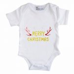 Merry Christmas Bodysuit - Baby Christmas Outfit (6-12 months)