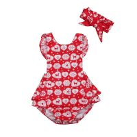 Red Reindeer Frilly Christmas Romper & Headband