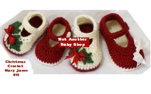 Gorgeous Crochet Red and White Mary Jane Soft Sole Shoes - As is.