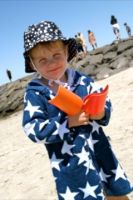 Swim Towelling Cover Up - 100% Bamboo/Organic - Navy Star (Last size left 6-12mths)