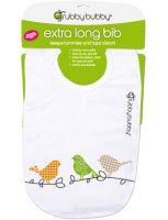 Grubby Bubby Extra Long Bib - Birds - Orange, Lime, Stone