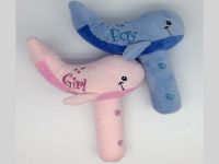 Whale Baby Rattle - Pink or Blue
